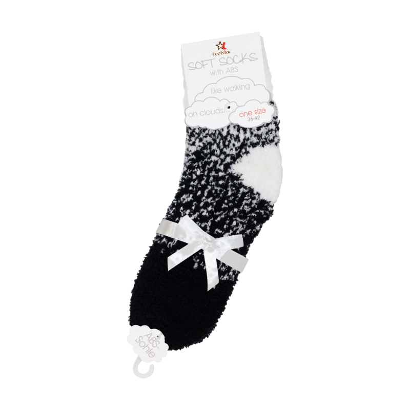 Damen-Kuschelsocken-2er-Pack-Pluesch-gemustert