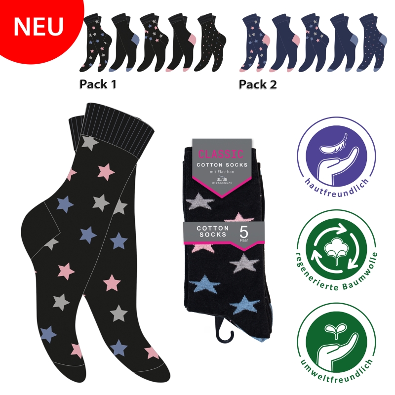 Damen-Socken-5er-Pack-BW-EL