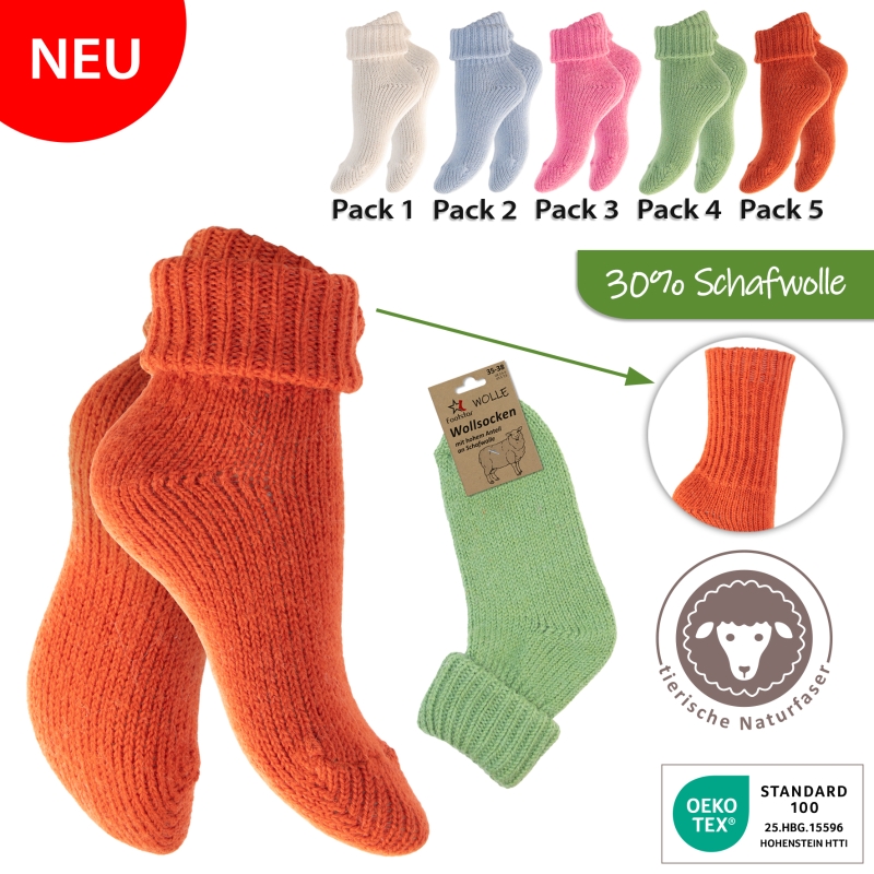 Damen-Thermowollsocken-einzeln-mit-Schafswolle