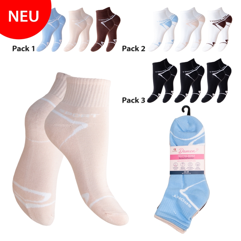 Damen-Kurzschaftsocken-3er-Pack-BW-EL-Ripp-Bund