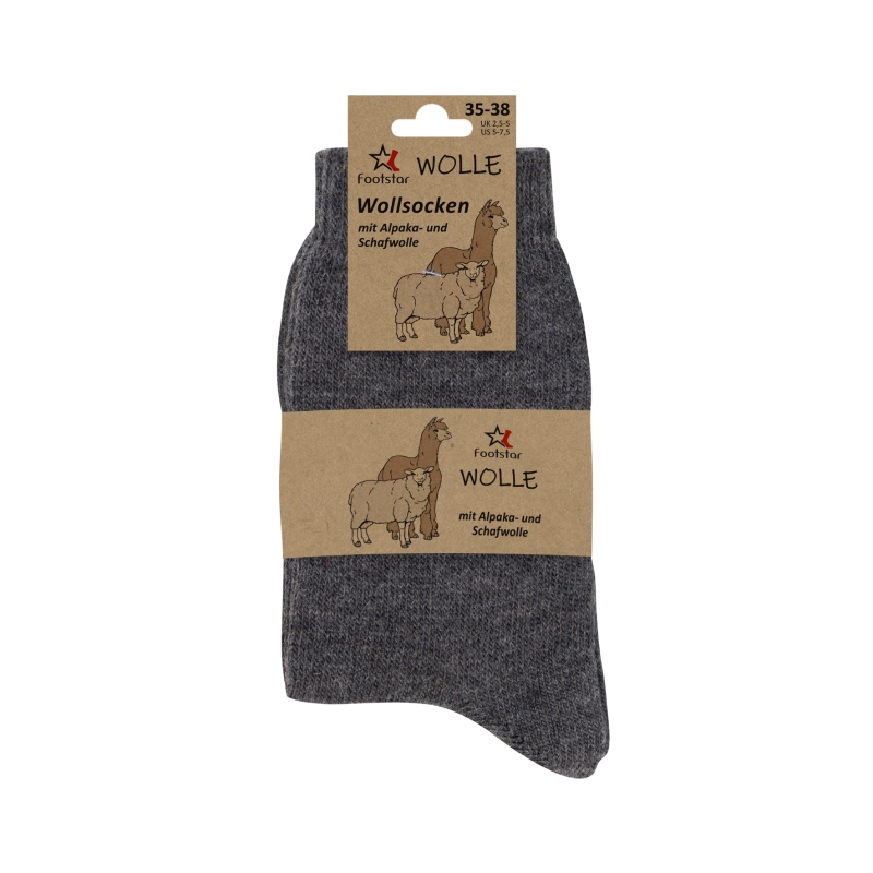 Unisex-Wollsocken-2er-Pack-mit-Schafs--Alpakawolle