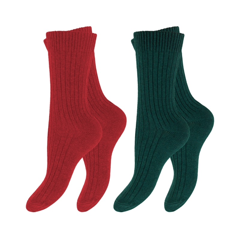 Unisex-Socken-mit-Wolle-+-Cashmere-2er-Pack