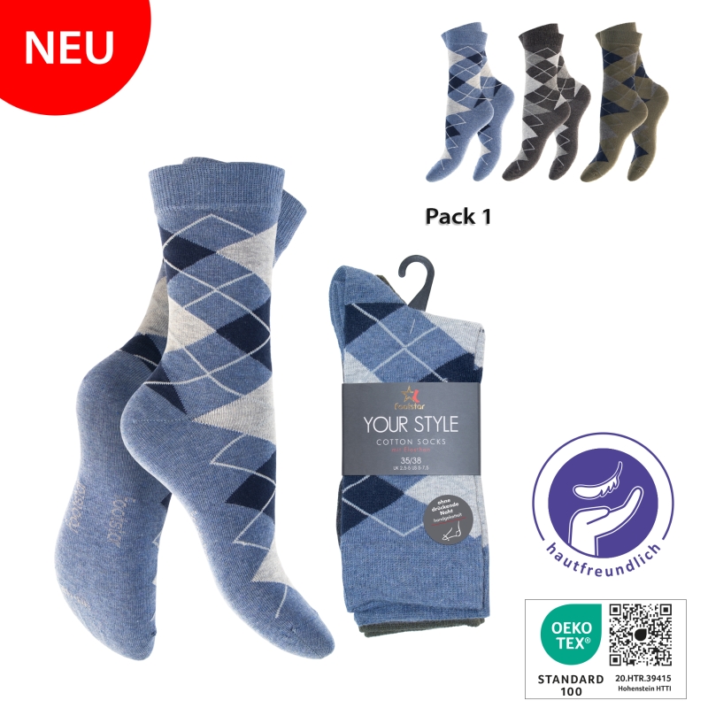 Unisex-Socken-3er-Pack