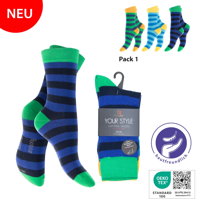 Unisex-Socken-3er-Pack