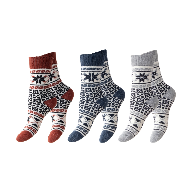 Unisex-Hygge-Woll-Socken-(Strickfrottee)-1er