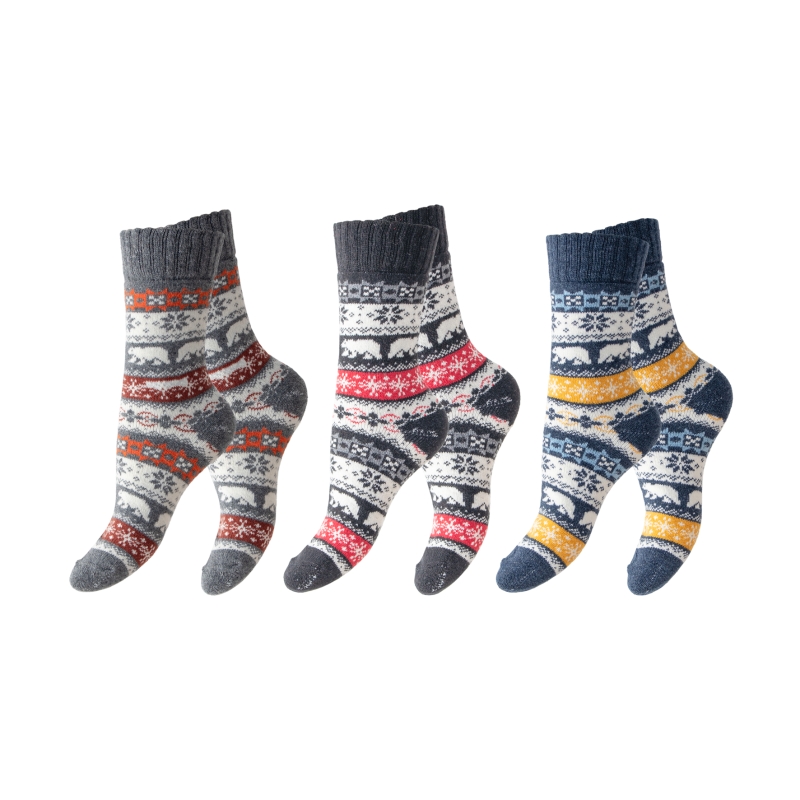 Unisex-Hygge-Woll-Socken-(Strickfrottee)-1er