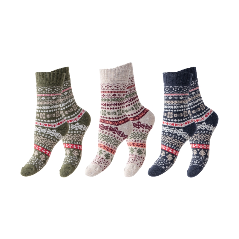Unisex-Hygge-Woll-Socken-(Strickfrottee)-1er