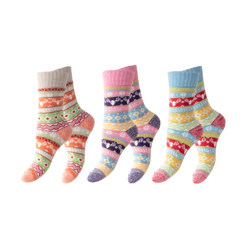 Unisex-Hygge-Woll-Socken-(Strickfrottee)-1er