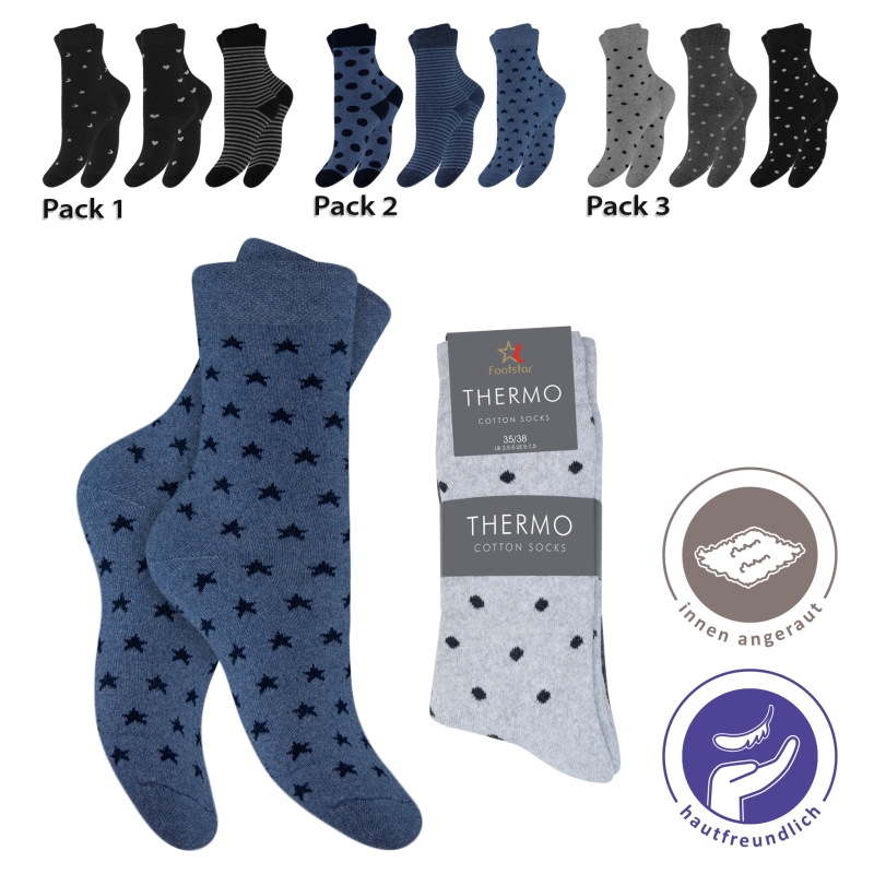 Damen-Thermosocken-3er