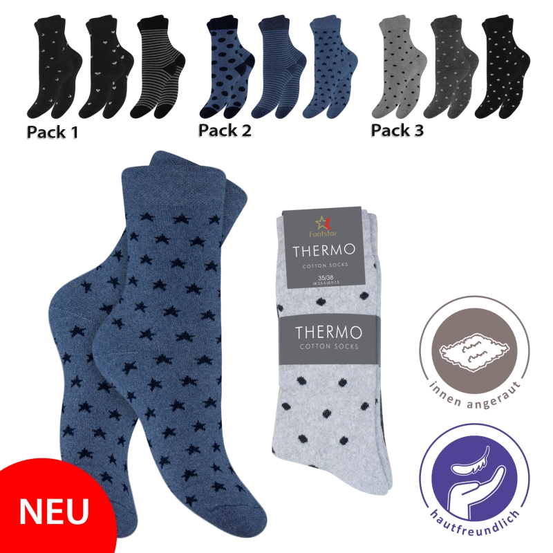 Damen-Thermosocken-3er